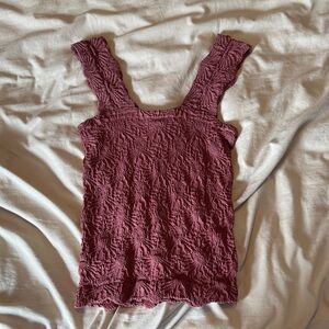 Altar'd State Textured Tank Top - Mauve